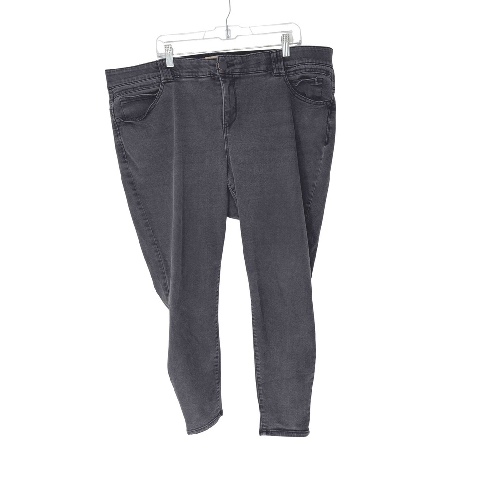 Democracy Black "Ab"solution Stretch Basic Denim Skinny‎ Leg Jeans Size 22W